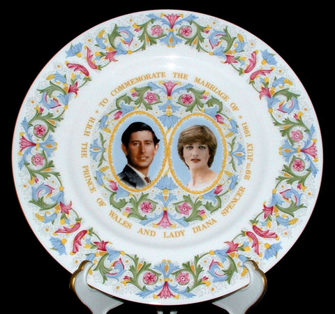 Princess Diana and Charles Royal Wedding Plate Coalport 1981 Pretty 11 Inch