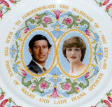 Princess Diana and Charles Royal Wedding Plate Coalport 1981 Pretty 11 Inch