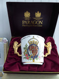 Charles And Diana Wedding Loving Cup Lion Handles Paragon In Box 1981 Gorgeous