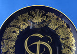 Plate Royal Wedding Charles And Diana Blue Gold Wreath 1981 Royal Blue And Gold