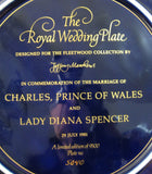 Plate Royal Wedding Charles And Diana Blue Gold Wreath 1981 Royal Blue And Gold