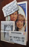 Charles And Diana Royal Wedding 1981 Newspaper Lot Star Express Royal Memorabilia