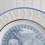 Prince Charles Princess Diana Royal Wedding Blue Transferware Plate Adams 1981