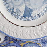 Prince Charles Princess Diana Royal Wedding Blue Transferware Plate Adams 1981