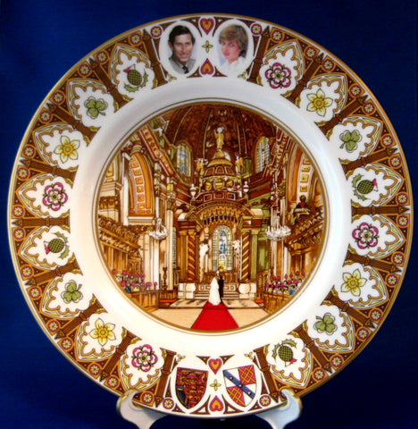 Plate 1981 Royal Wedding Charles Diana St Pauls Cathedral Coalport Large
