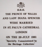 Plate 1981 Royal Wedding Charles Diana St Pauls Cathedral Coalport Large