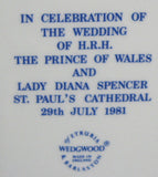 Wedgwood Royal Wedding Charles Diana Plate Ironstone 1981 Colorful 10 Inches