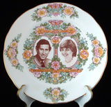 Plate Royal Wedding Prince Charles And Lady Diana Floral 1981 Pretty Bone China