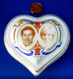 Heart Shape Box Charles And Diana Royal Wedding 1981 Trinket Jewelry