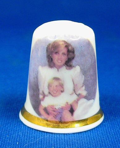 Princess Diana And Prince William Thimble English Bone China 1984