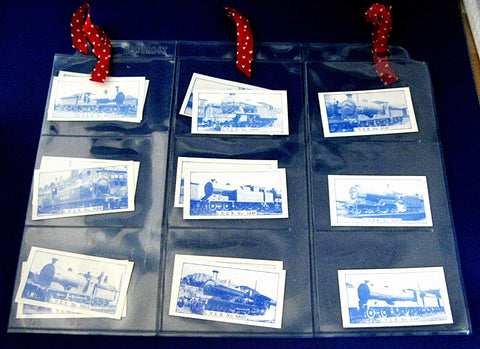 English Railway Trading Cards Set of 15 Train Engines L&NW Orbit Archival Sleeves 1986