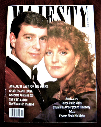 Majesty Magazine Andrew And Sarah Cover Mar Princess Diana Royal Tour 1988