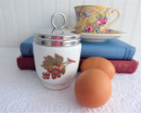 Evesham King Egg Coddler Royal Worcester Double Plum Leaf 1990s Double
