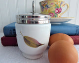 Evesham King Egg Coddler Royal Worcester Double Plum Leaf 1990s Double