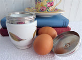 Evesham King Egg Coddler Royal Worcester Double Plum Leaf 1990s Double