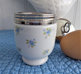 Cottage Flowers Egg Coddler Royal Worcester Astley Single 1980s Blue Chintz