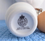 Cottage Flowers Egg Coddler Royal Worcester Astley Single 1980s Blue Chintz