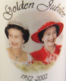 Vase 2002 Golden Jubilee Queen Elizabeth II 50 Years Photos Bone China