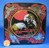 Square English Tea Tin Caddy Oriental Design Biscuit Tin 1930s Oriental Design - Antiques And Teacups - 3
