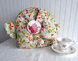 Chintz Cat Tea Cozy Large Cosy Padded Cat Shaped Cozy Ulster Weavers Embroidered