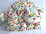 Chintz Cat Tea Cozy Large Cosy Padded Cat Shaped Cozy Ulster Weavers Embroidered