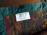Luxe Metallic Tapestry Table Runner Red Green Gold Crate And Barrel 72 Inches