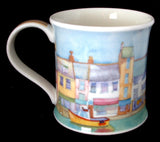 Emma Ball Seaside Mug Seaside Dunoon With Boats Village