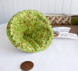 Knob Holder Red Italian Cooking Teapot Lid Holder Padded Green Polka Dots Inside