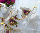 Royal Albert Old Country Roses 1980s Large Cream Sugar Bowl With Lid England