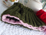 Red Roses Bouquet Knit Tea Cozy Hand Knitted Cosy Medium Stretchy US Artisan