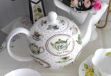 Hearts Teacups Tea Time Teapot Teacups Pink Polka Dots Large 40 Oz Boxed