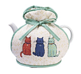 Cat Walk Tea Cozy Padded Muff Style Cosy Ulster Large Multicolor Kitty Cats