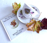 Shelley England Cup and Saucer Bramble Blackberries Bute Shape 1950s