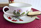 Botanical Cup And Saucer Breakfast Size Primrose Poppy Snowdrops Crown Trent