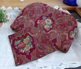Tea Cozy Red Paisley Floral Padded US Artisan Made New With Trivet Cosy