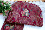 Tea Cozy Red Paisley Floral Padded US Artisan Made New With Trivet Cosy