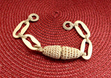 Edwardian Celluloid Cloak Fastener Coat Frog Woven Silk Celluloid Links