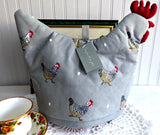 Chicken Shaped Tea Cozy Padded Sophie Allport Cosy NWT Farmhouse Chicken Eggs
