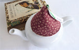 Padded Knob Holder Reddish Brown Tan Teapot Lid Holder Tan Checks Inside