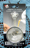 Teapot Finial Tea Strainer With Handle Over Cup Tea Leaf Strainer On Card