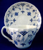 Finlandia Cup And Saucer Blue And White Ironstone Vintage Myott 1940s - Antiques And Teacups - 2