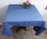Blue Textured Tablecloth 100 By 60 Silky Dinner Party Transferware Coordinate Tea Party