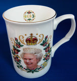 Queen Elizabeth II Diamond Jubilee Mug English Bone China 2012 - Antiques And Teacups - 1