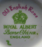 Cream And Sugar Royal Albert Old English Rose Brushed Gold Trim 1940s - Antiques And Teacups - 4