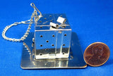 Tea Diffuser Wrapped Gift Aluminum Vintage With Chain And Tray - Antiques And Teacups - 2