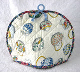 Tea Cozy Padded Teapots Cream Sugar Chintz Binding Hand Made 1960s - Antiques And Teacups - 3