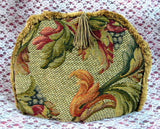 Tea Cozy Golden Brown Tapestry Padded US Foliage Fringe Tassel Tea Cosy - Antiques And Teacups - 1