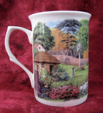 Charming Mug English Thatched Cottage And Garden English Bone China New - Antiques And Teacups - 4