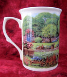 Charming Mug Adderley English Hill Cottage And Garden Bone China English Villages Tea Party - Antiques And Teacups - 5