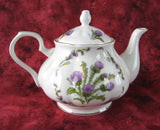 Glamis Thistle Teapot New Springfield English Bone China 4-6 Cups New - Antiques And Teacups - 1
